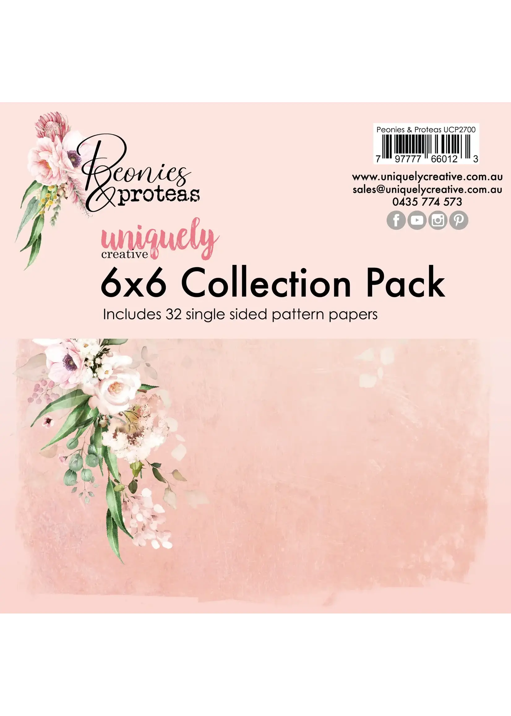 Uniquely Creative Peonies & Proteas 6x6 Collection Pack