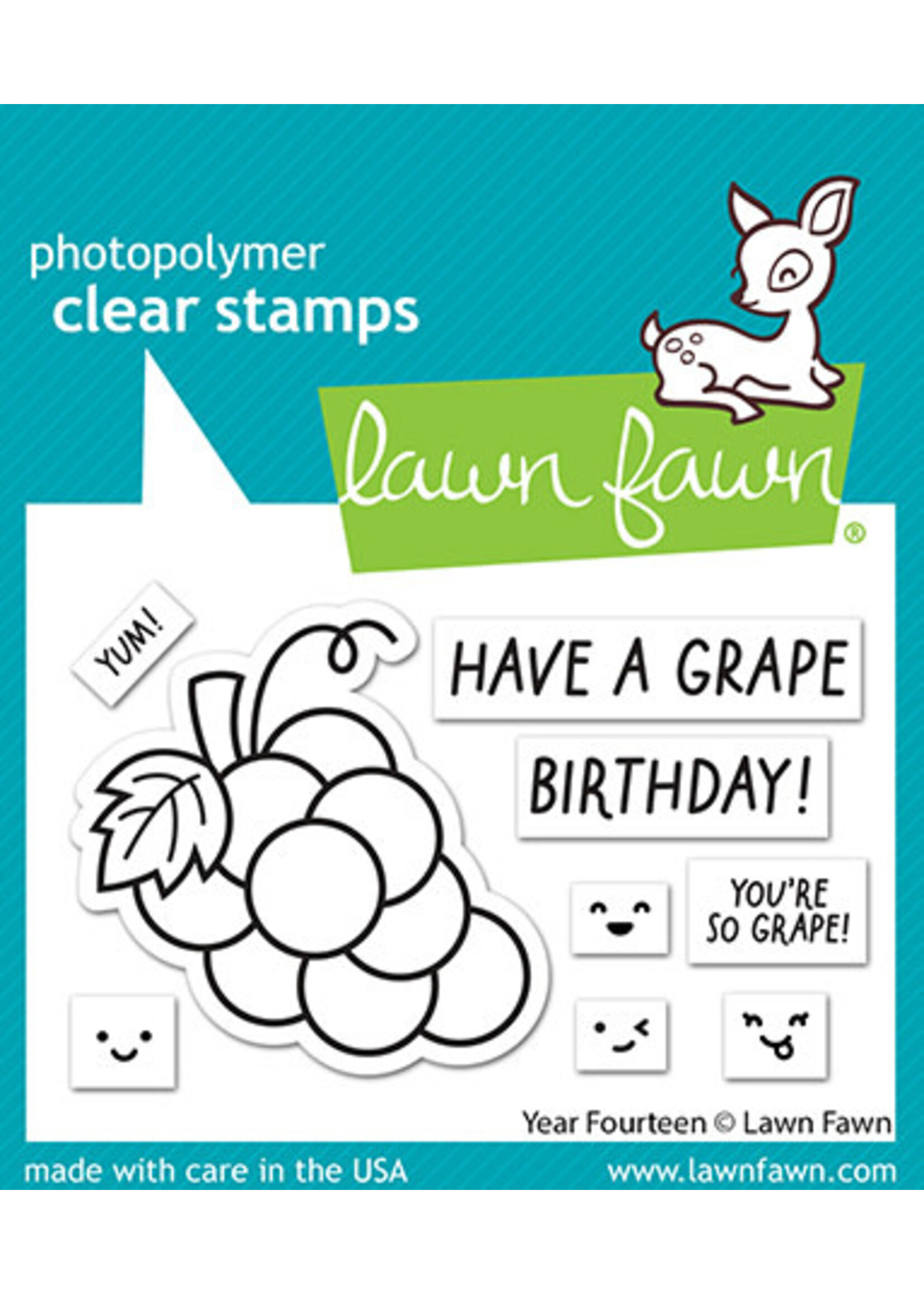 Lawn Fawn year fourteen stamp