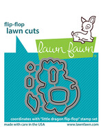 Lawn Fawn Little dragon flip flop stamp & die bundle
