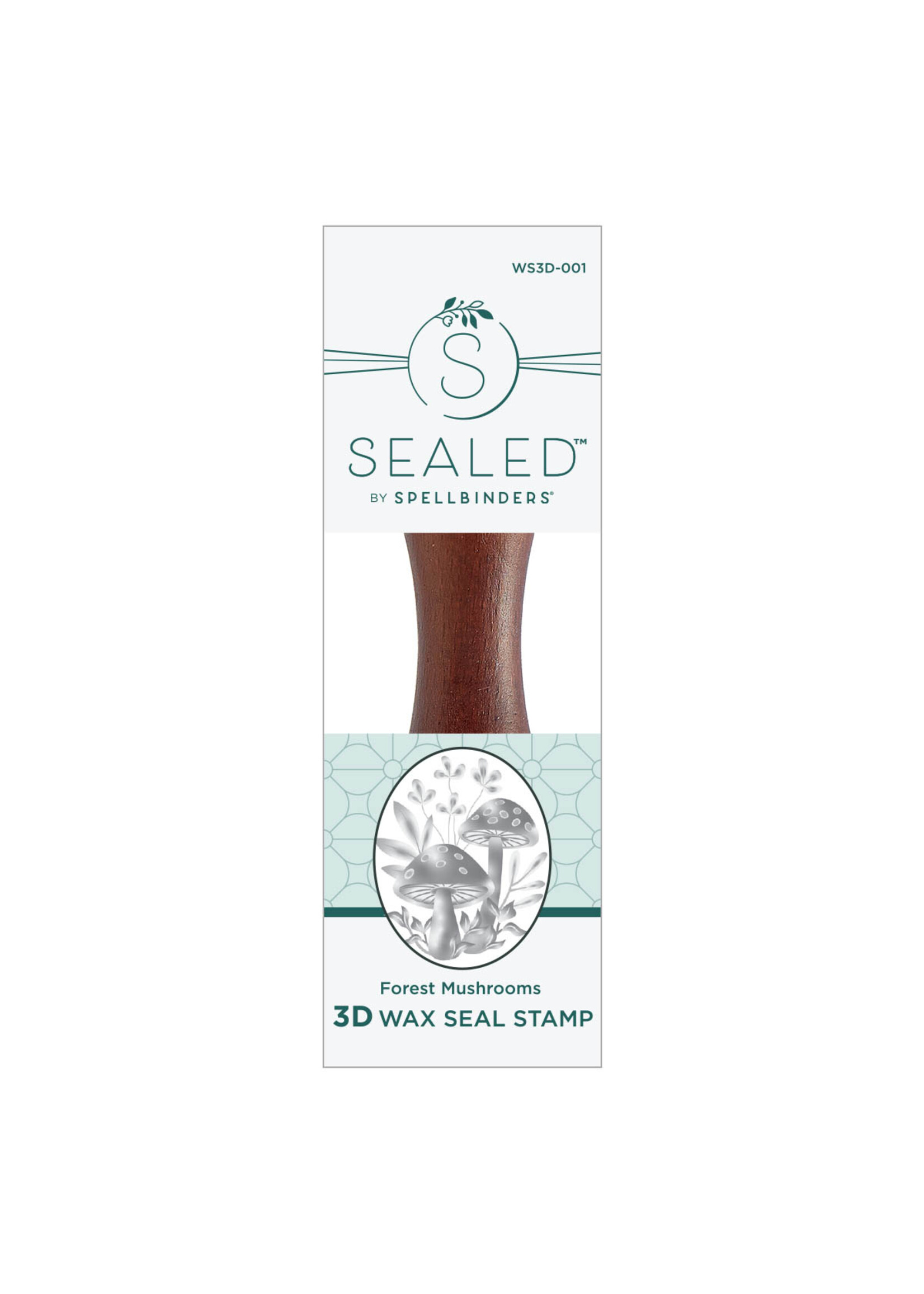 spellbinders Forest Mushrooms Wax Seal Stamp from the Sealed 3D Botanical Collection