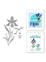 spellbinders Layered Iris Etched Dies from the Spotlight Frames and Florals Collection by Lisa Horton