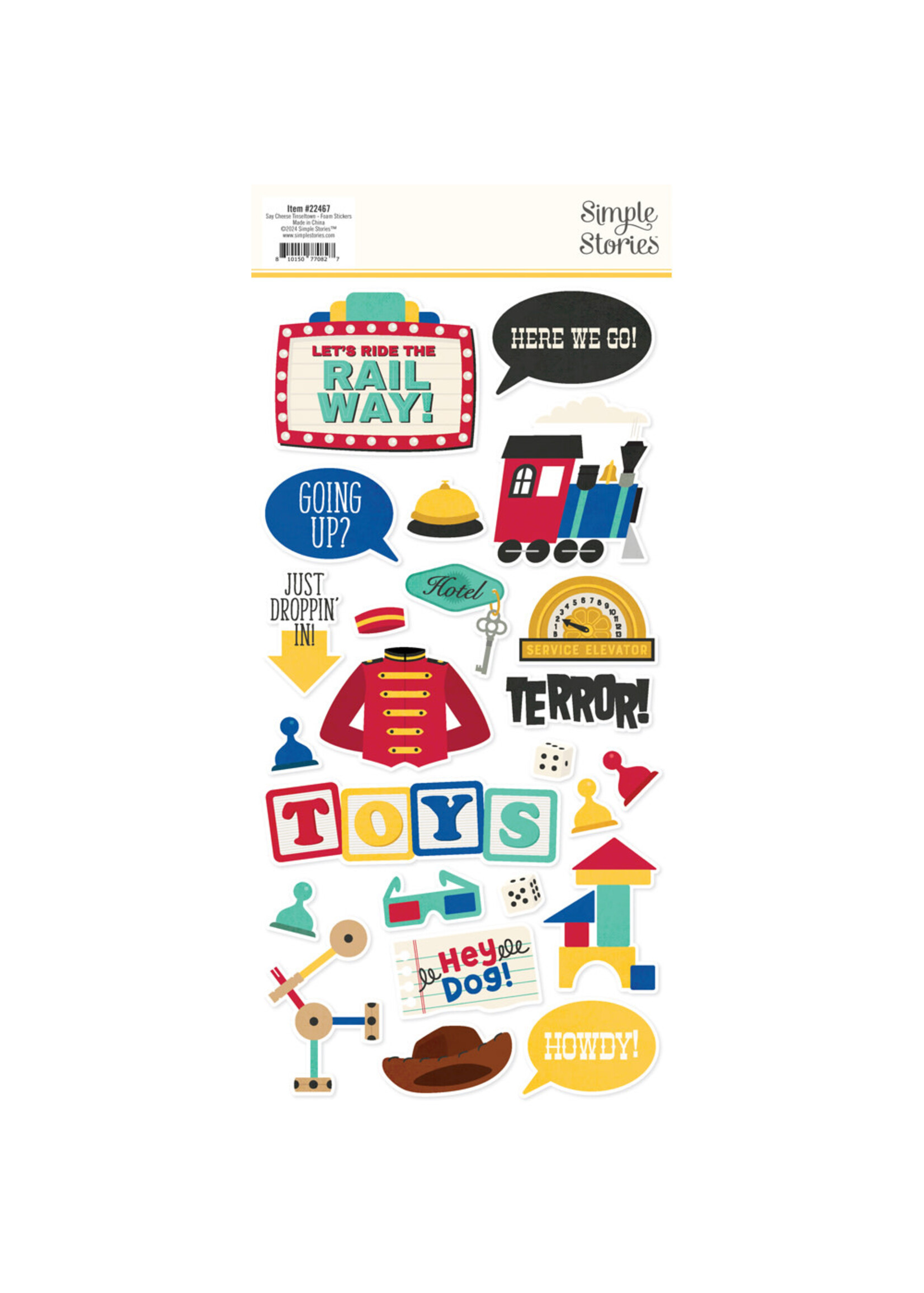 Simple Stories Say Cheese Tinseltown - Foam Stickers