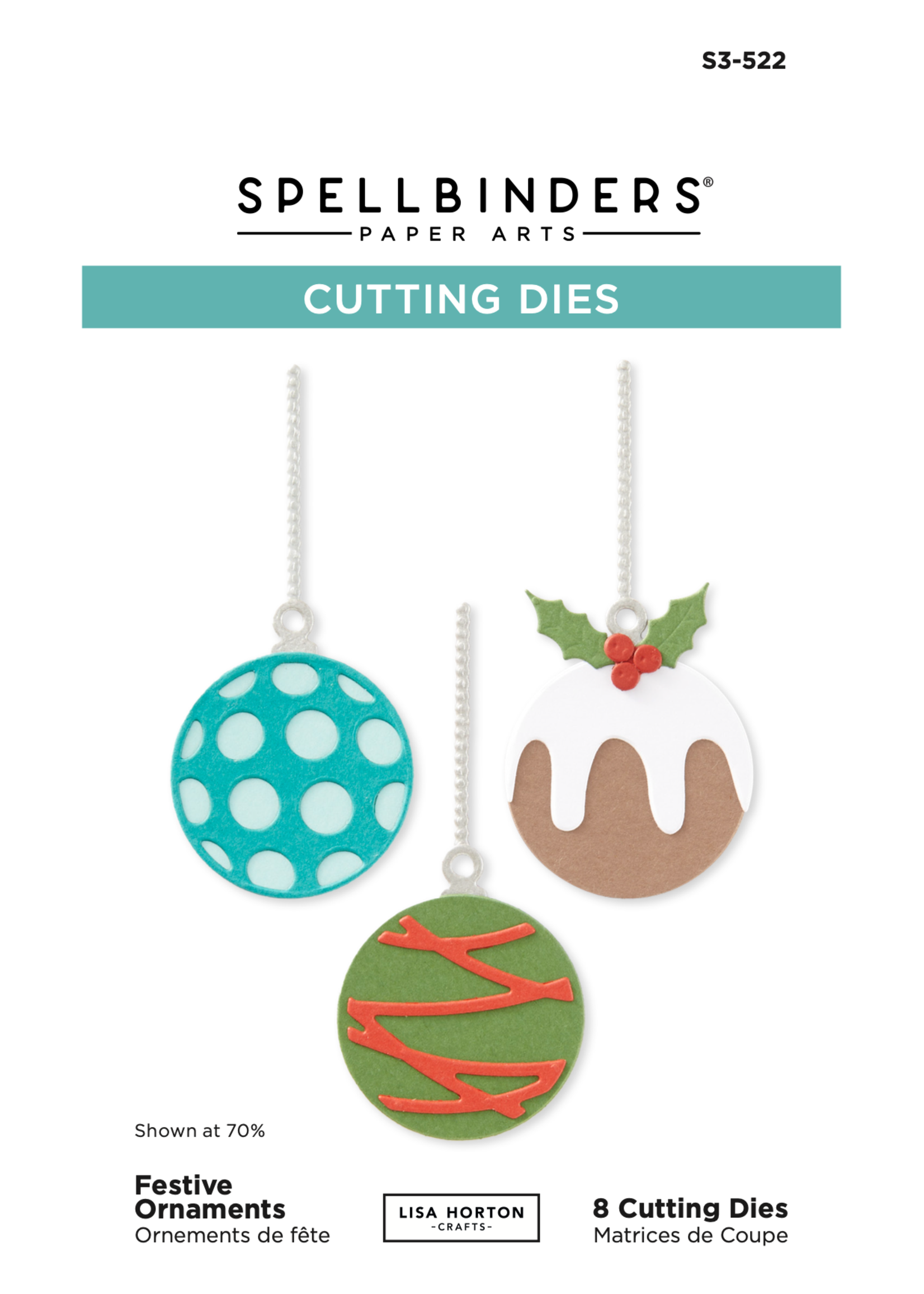 spellbinders Festive Ornaments by Lisa Horton