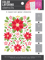 HERO ARTS Color Layering Poinsettia Pattern Stencils