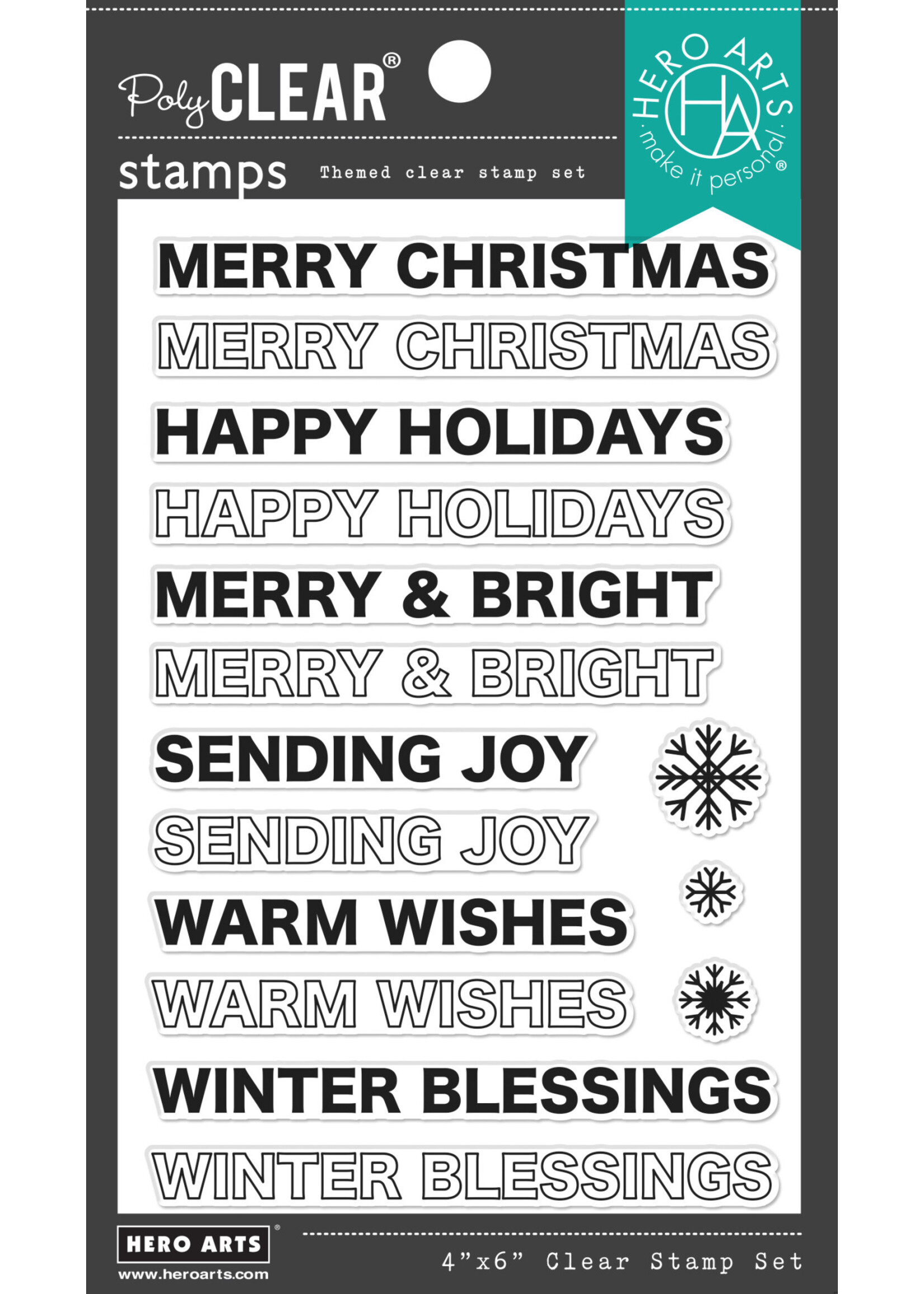 HERO ARTS Offset Holiday Messages