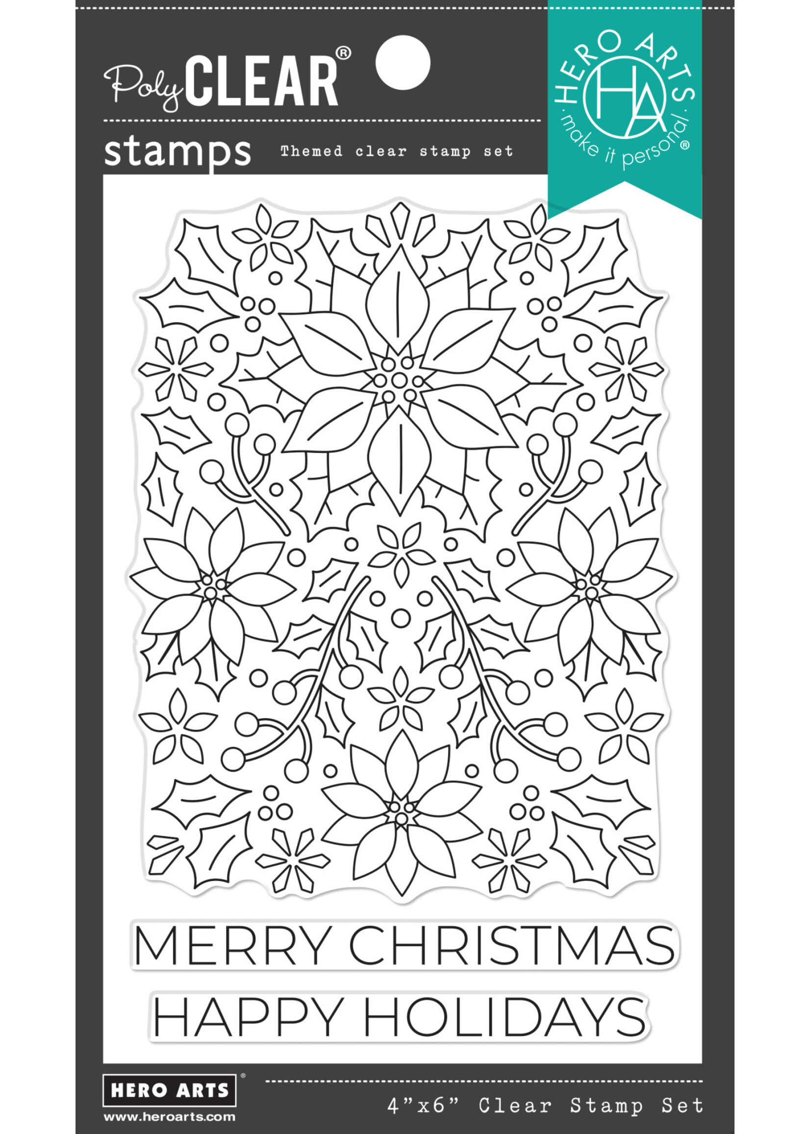 HERO ARTS Poinsettia Pattern