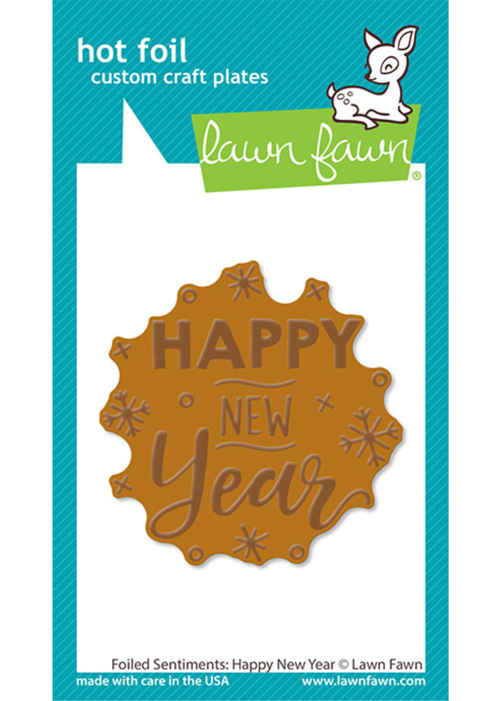 Lawn Fawn Foiled Sentiments: Happy New Year
