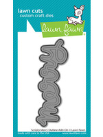 Lawn Fawn Scripty Merry Outline Add-on Die