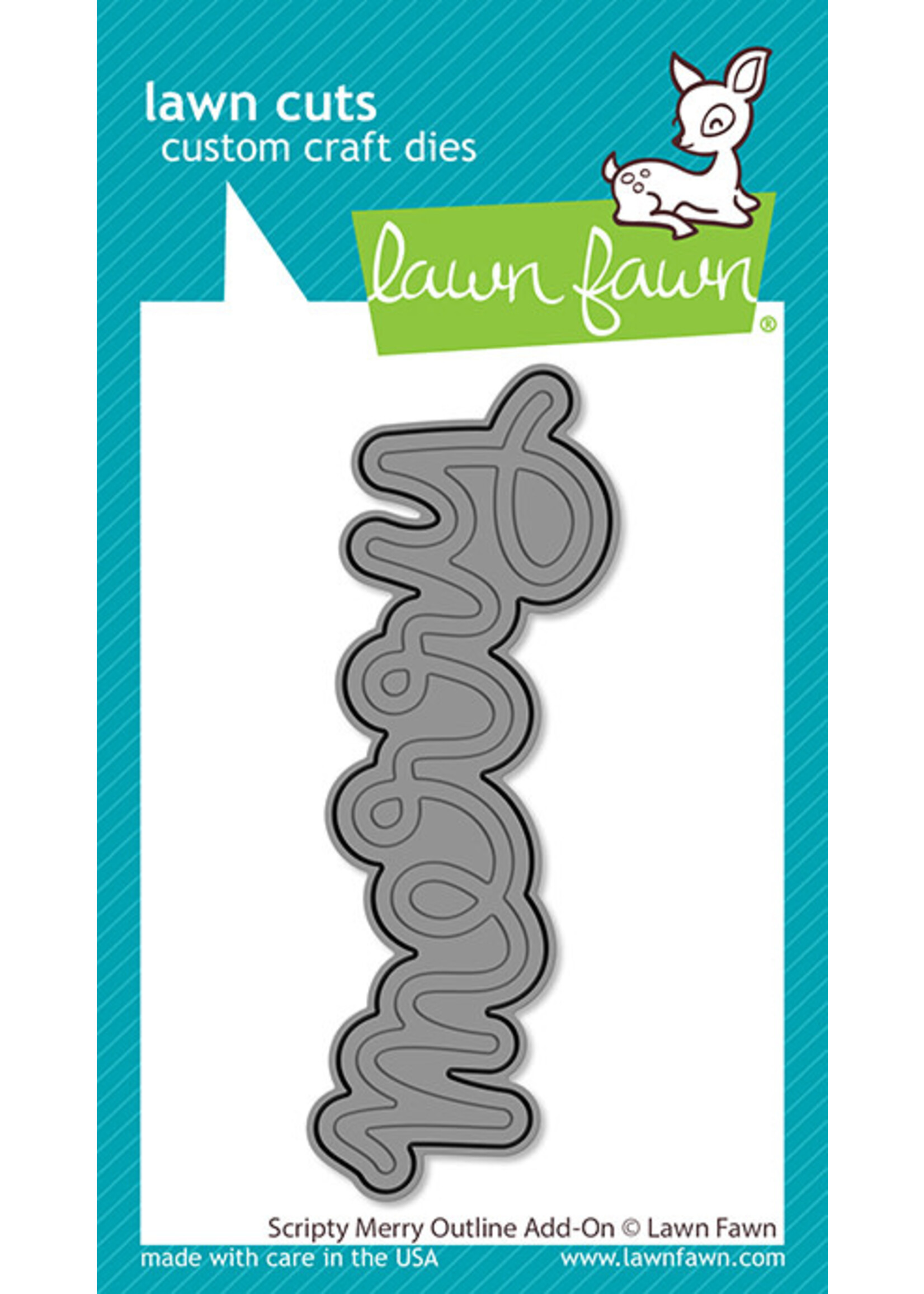 Lawn Fawn Scripty Merry Outline Add-on Die