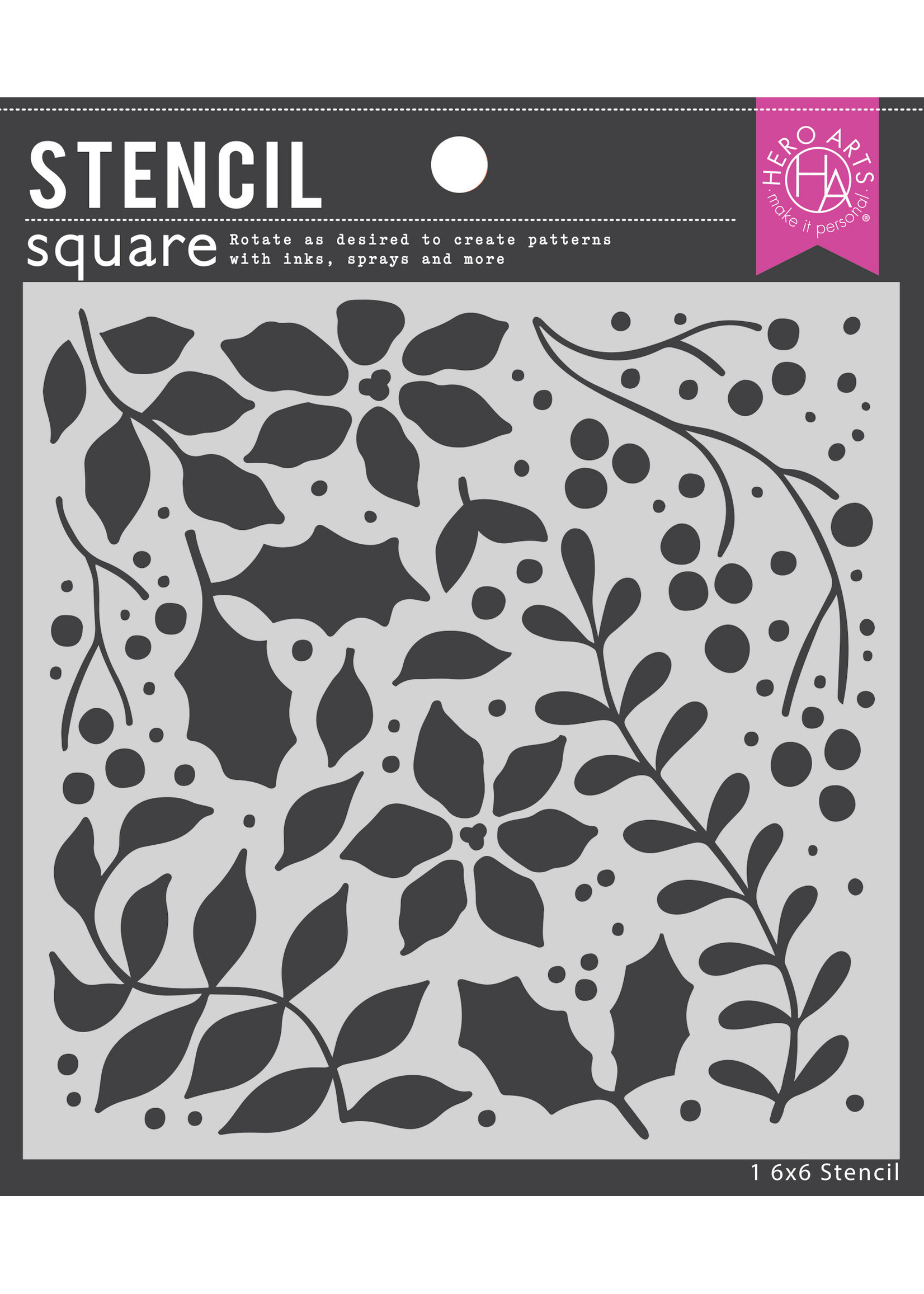 HERO ARTS Holiday Foliage Stencil