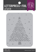 HERO ARTS Sparkling Tree Letterpress + Foil Plate Plate (E)