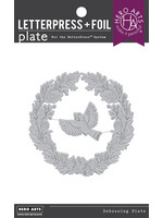 HERO ARTS Wreath & Finch Letterpress + Foil Plate (D)