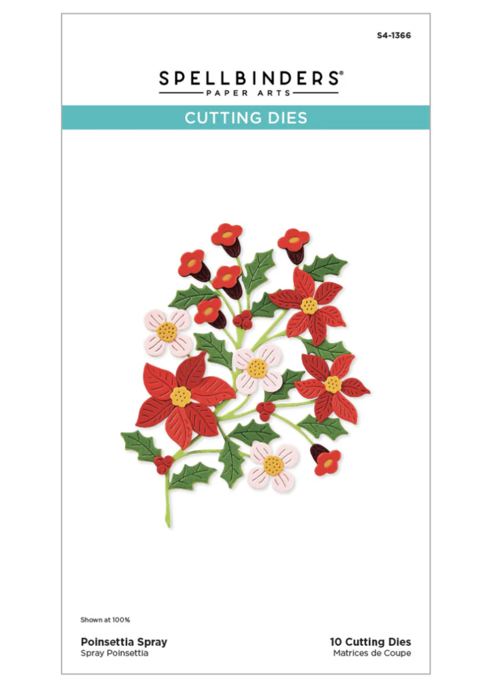 spellbinders Poinsettia Spray Dies