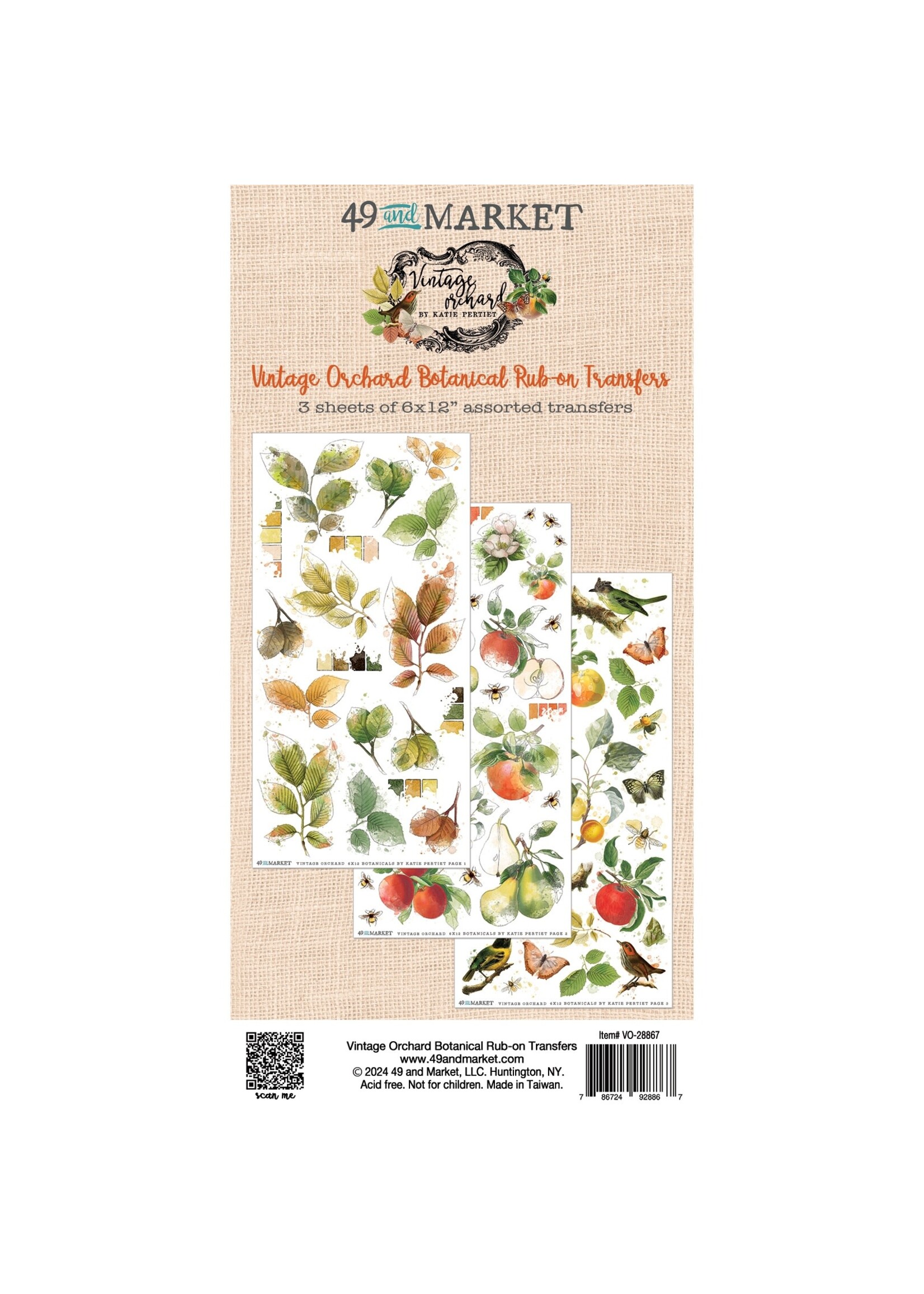 49 and Market 49 and Market Vintage Orchard: Rub-on Transfers