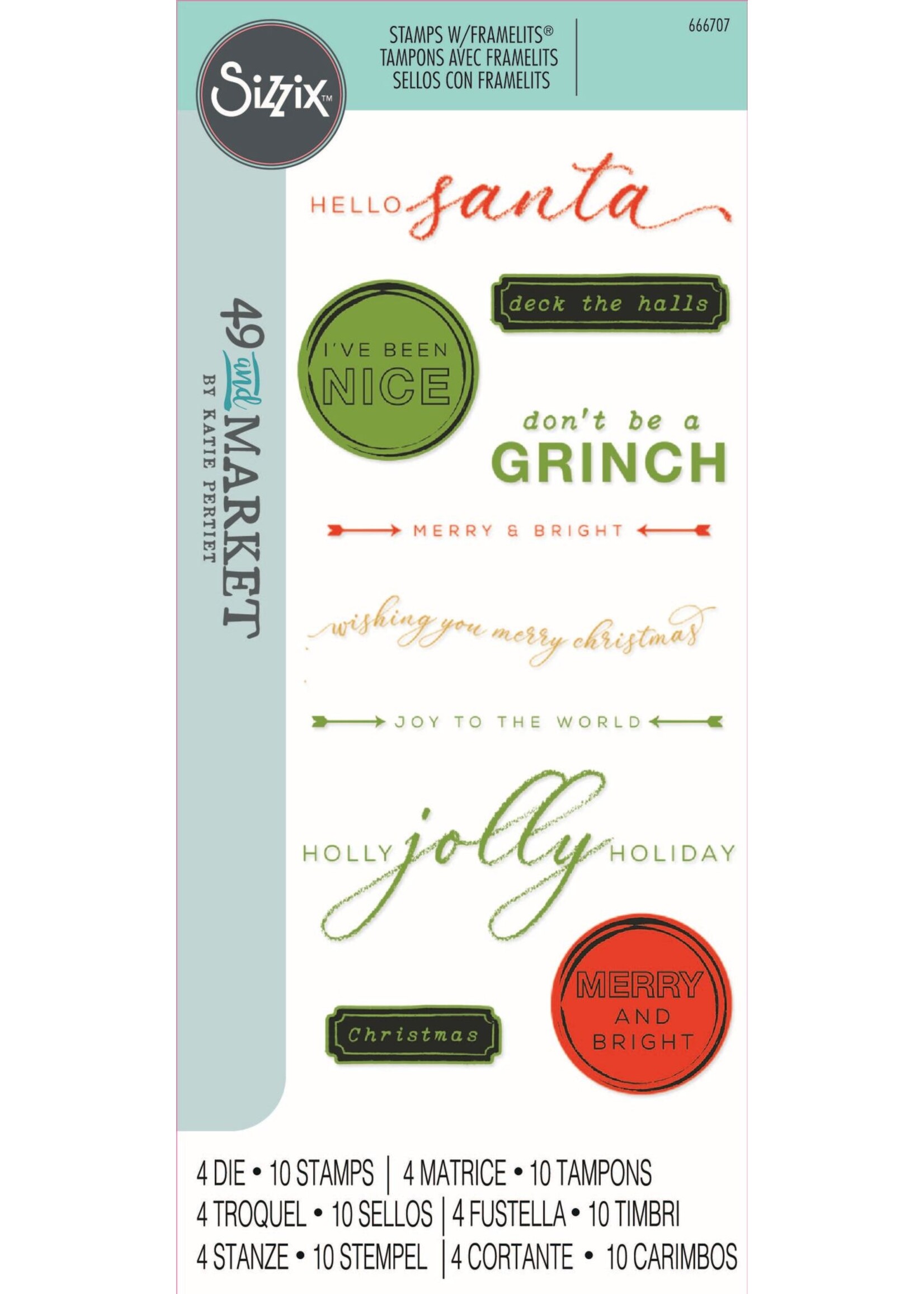 49 and Market 49 and Market Jolly Sentiments Stamp/Die Set
