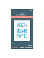spellbinders Celebrate Flowers Registration Press Plate from the Let's Celebrate Collection by Yana Smakula