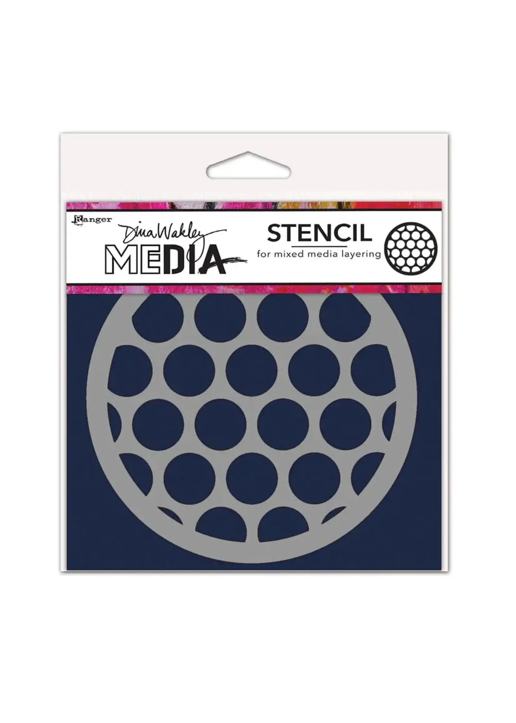 RANGER Dina Wakley Media Big Circles Coaster Stencil