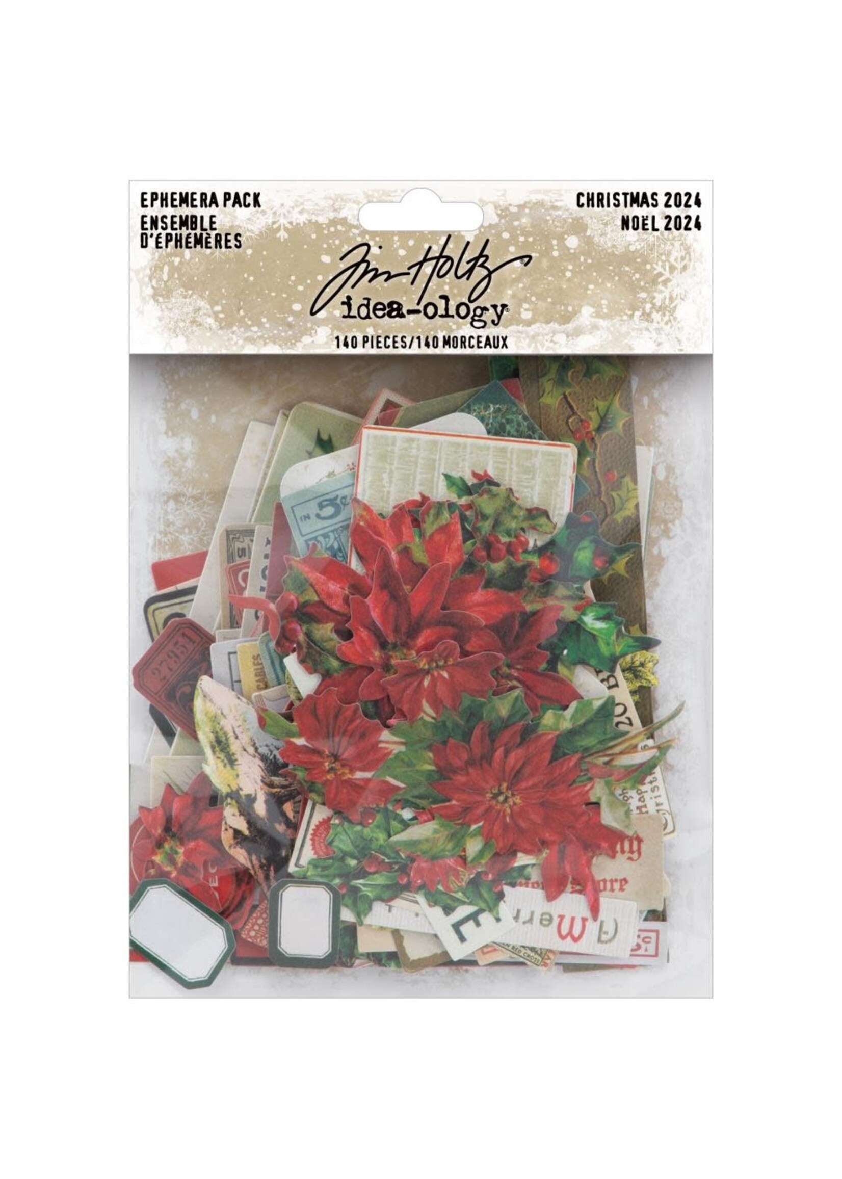 Tim Holtz Tim Holtz Ideaology Christmas 2024 Ephemera Pack Creative