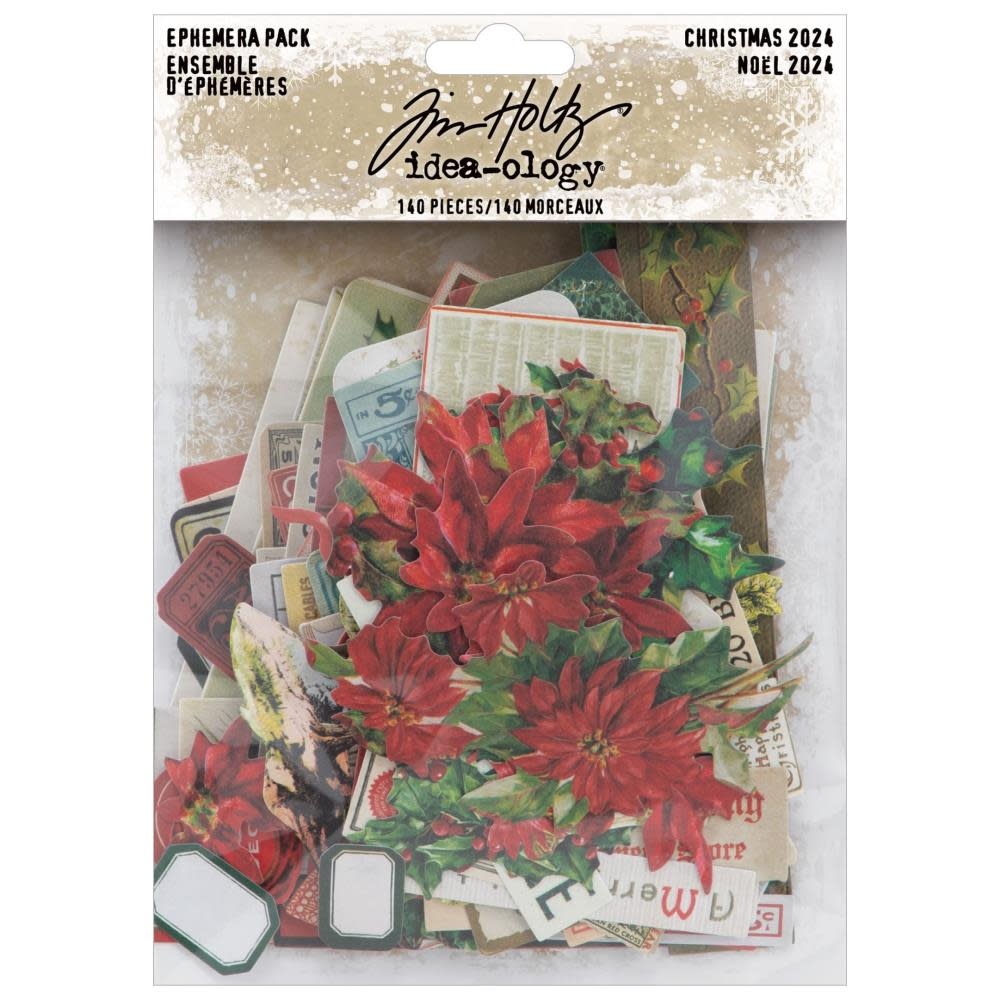 Tim Holtz Tim Holtz Ideaology Christmas 2024 Ephemera Pack Creative