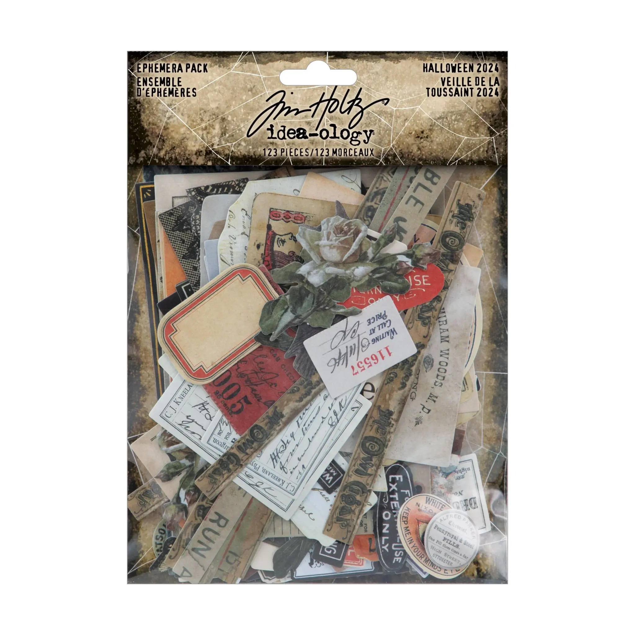 Tim Holtz Tim Holtz Ideaology Halloween 2024 Ephemera Pack Creative