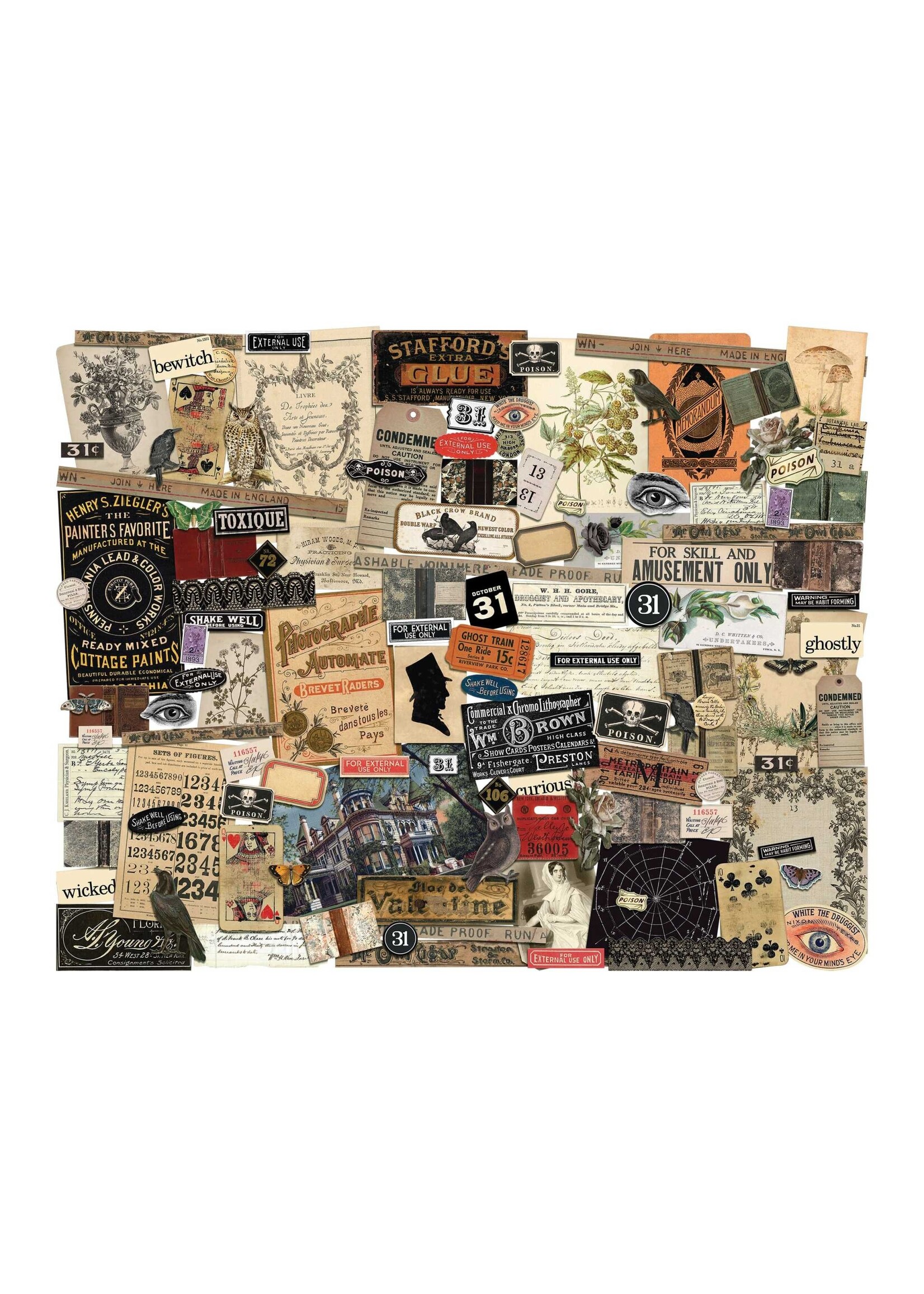Tim Holtz Tim Holtz Ideaology Halloween 2024 Ephemera Pack Creative