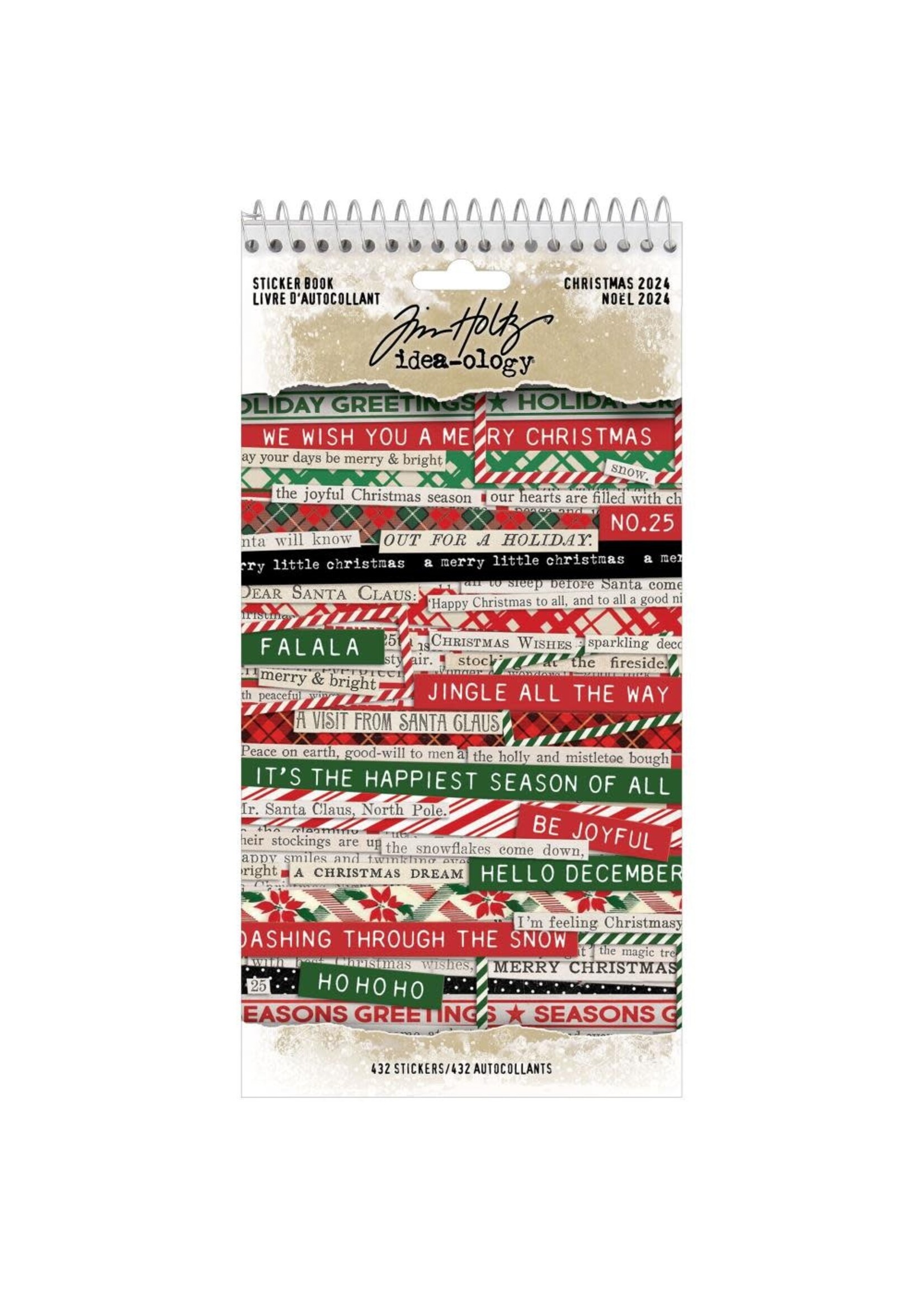Tim Holtz Tim Holtz Ideaology Christmas 2024 Sticker Book Creative Escape