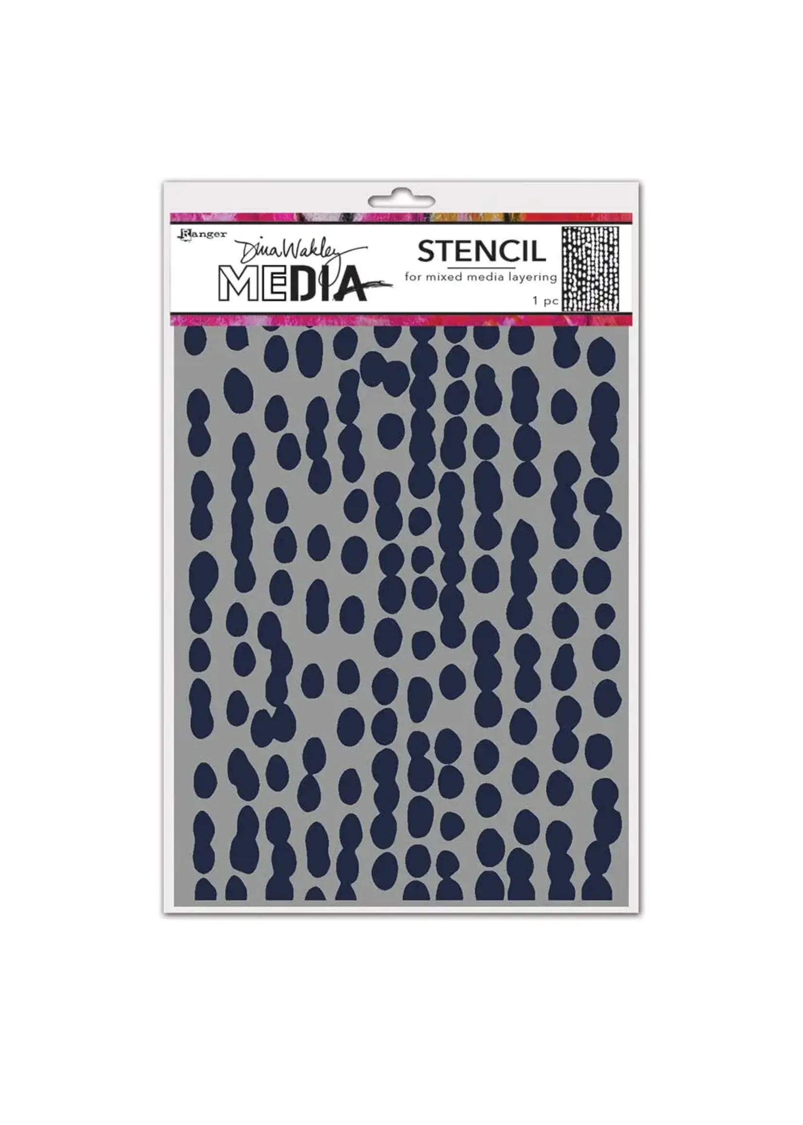 RANGER Dina Wakley Media Mushy Dots Stencil