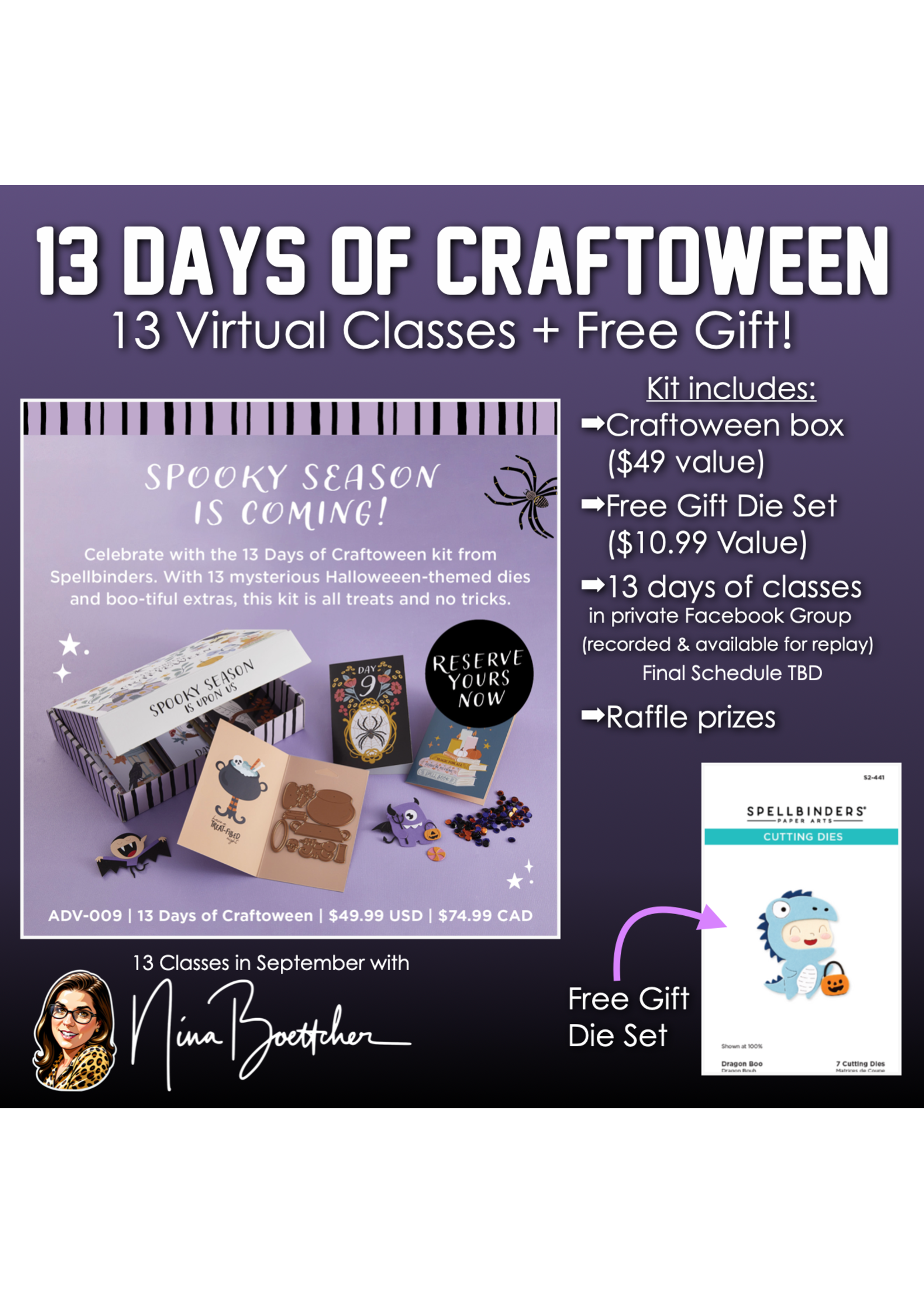 13 Days Of Craftoween 2025 Virtual Class w/ Free Gift