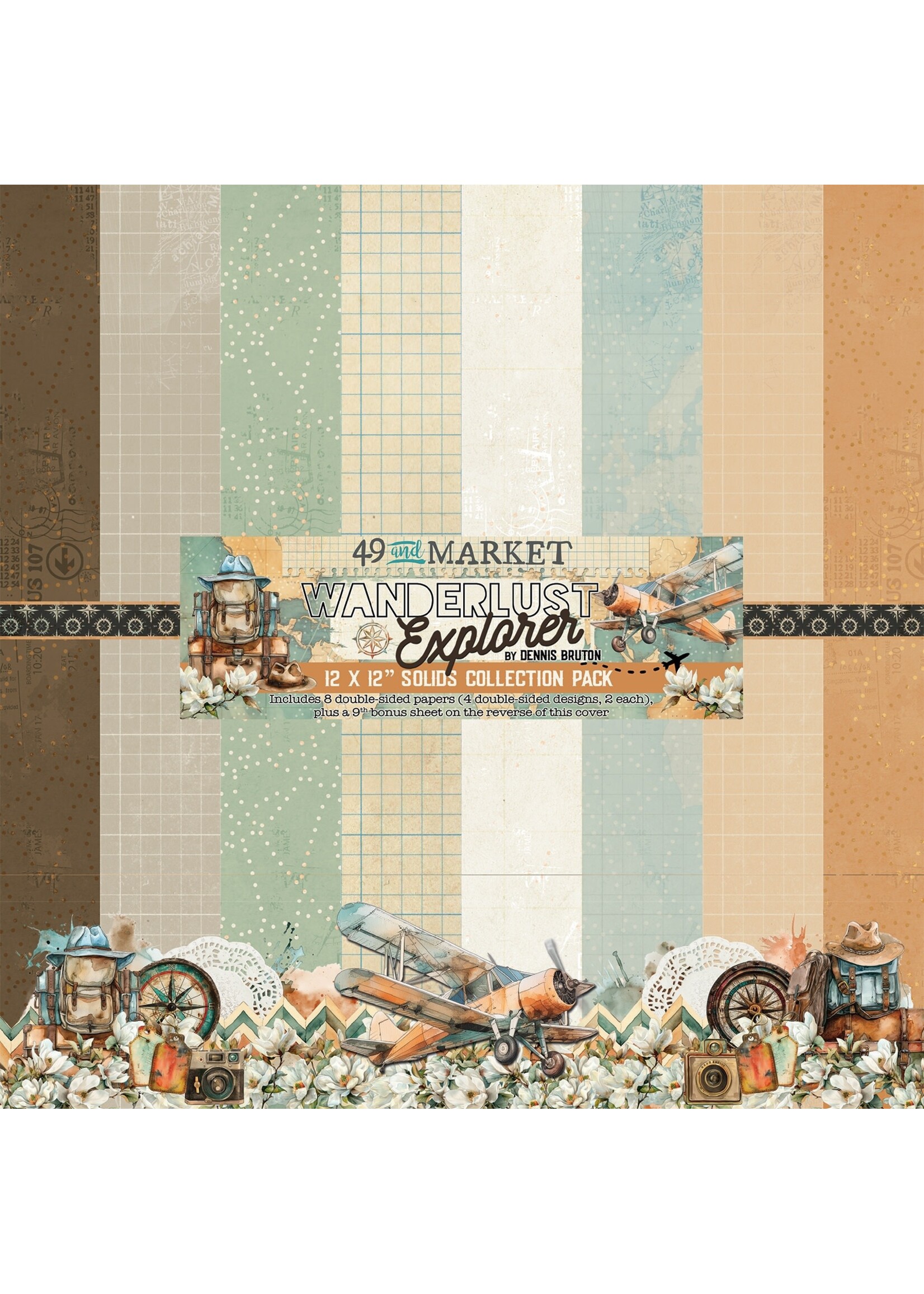 49 and Market Wanderlust Collection 12x12 Solids Kit