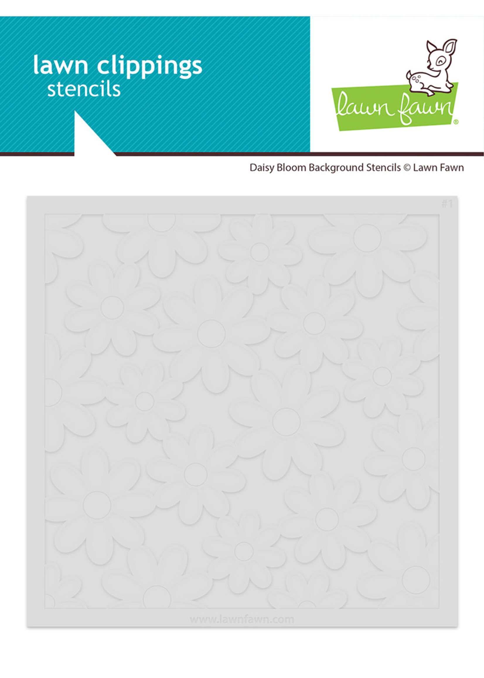 Lawn Fawn Daisy Bloom Background Stencils