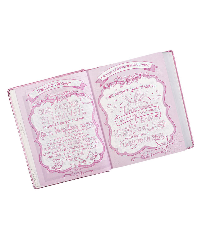 Metallic Pink Faux Leather My Creative Bible for Girls - an ESV Journaling Bible