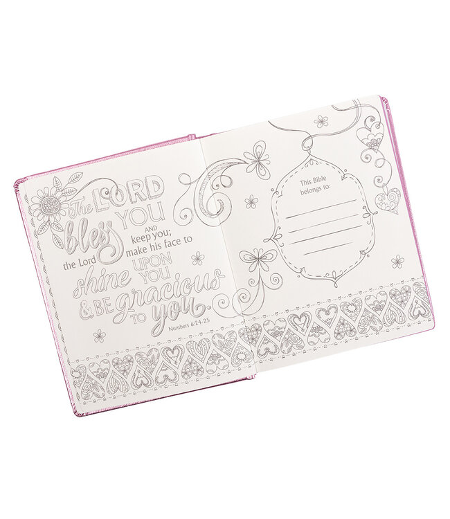Metallic Pink Faux Leather My Creative Bible for Girls - an ESV Journaling Bible