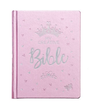 Christian Art Gifts Metallic Pink Faux Leather My Creative Bible for Girls - an ESV Journaling Bible