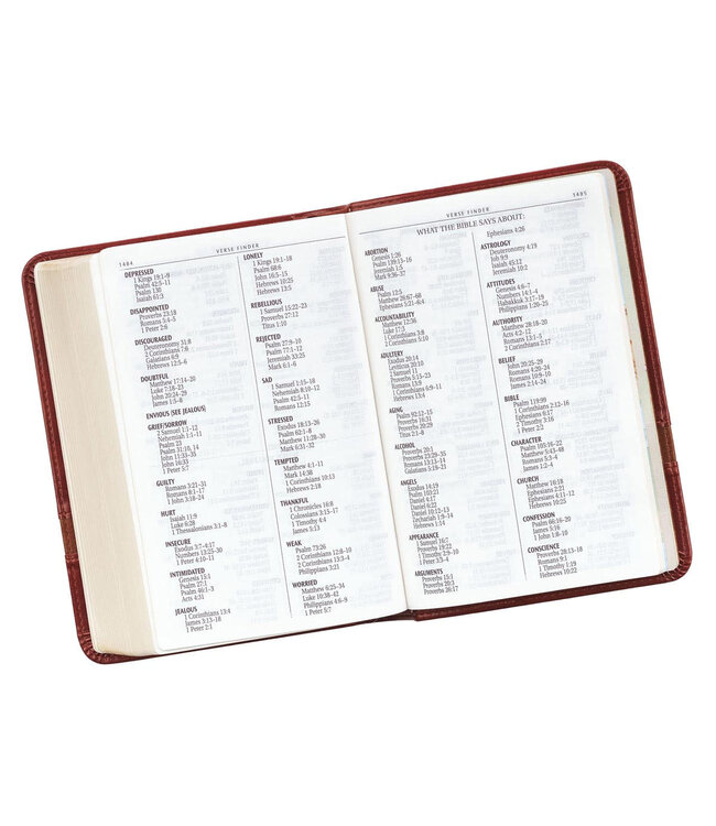 Brown Faux Leather Large Print Compact King James Version Bible