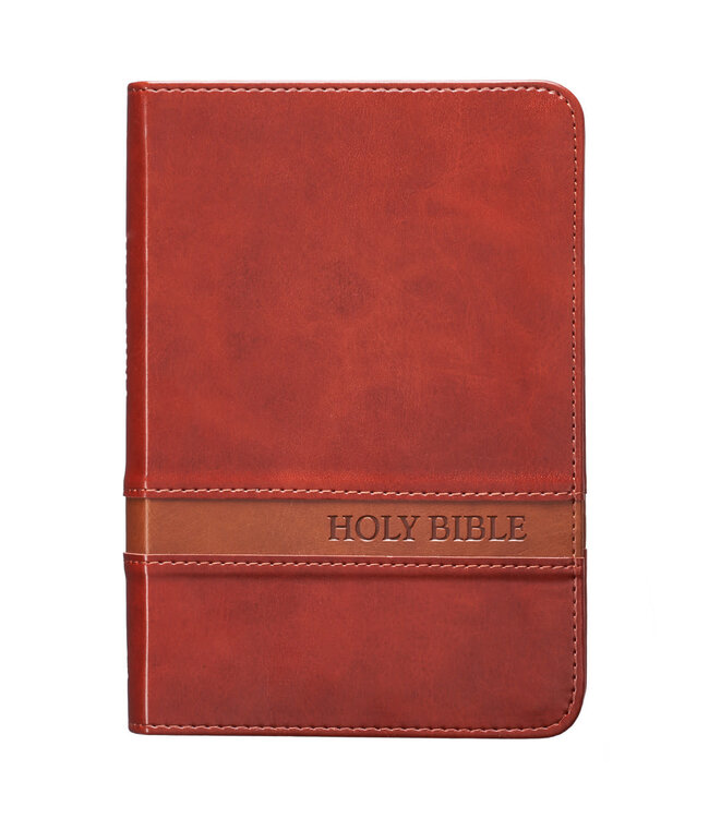 Brown Faux Leather Large Print Compact King James Version Bible