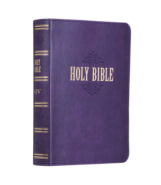 Purple Faux Leather Large Print Compact King James Version Bible