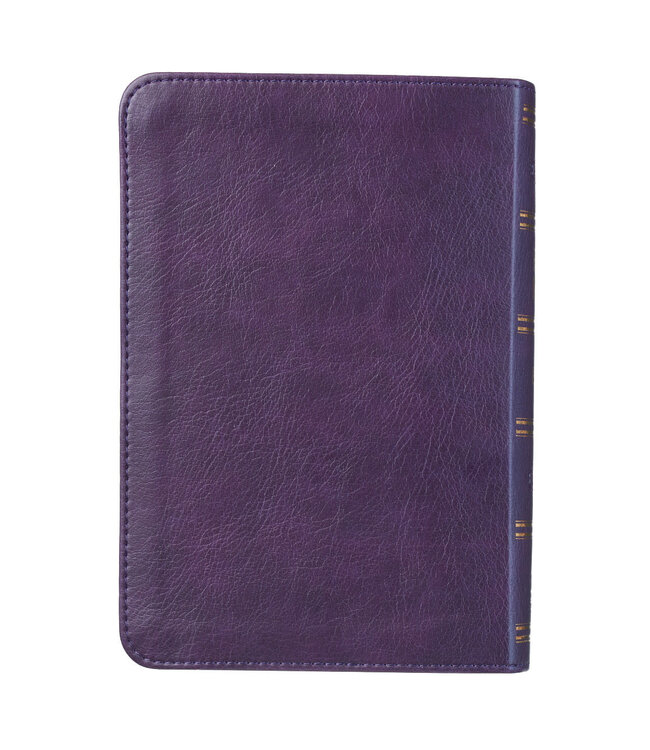 Purple Faux Leather Large Print Compact King James Version Bible
