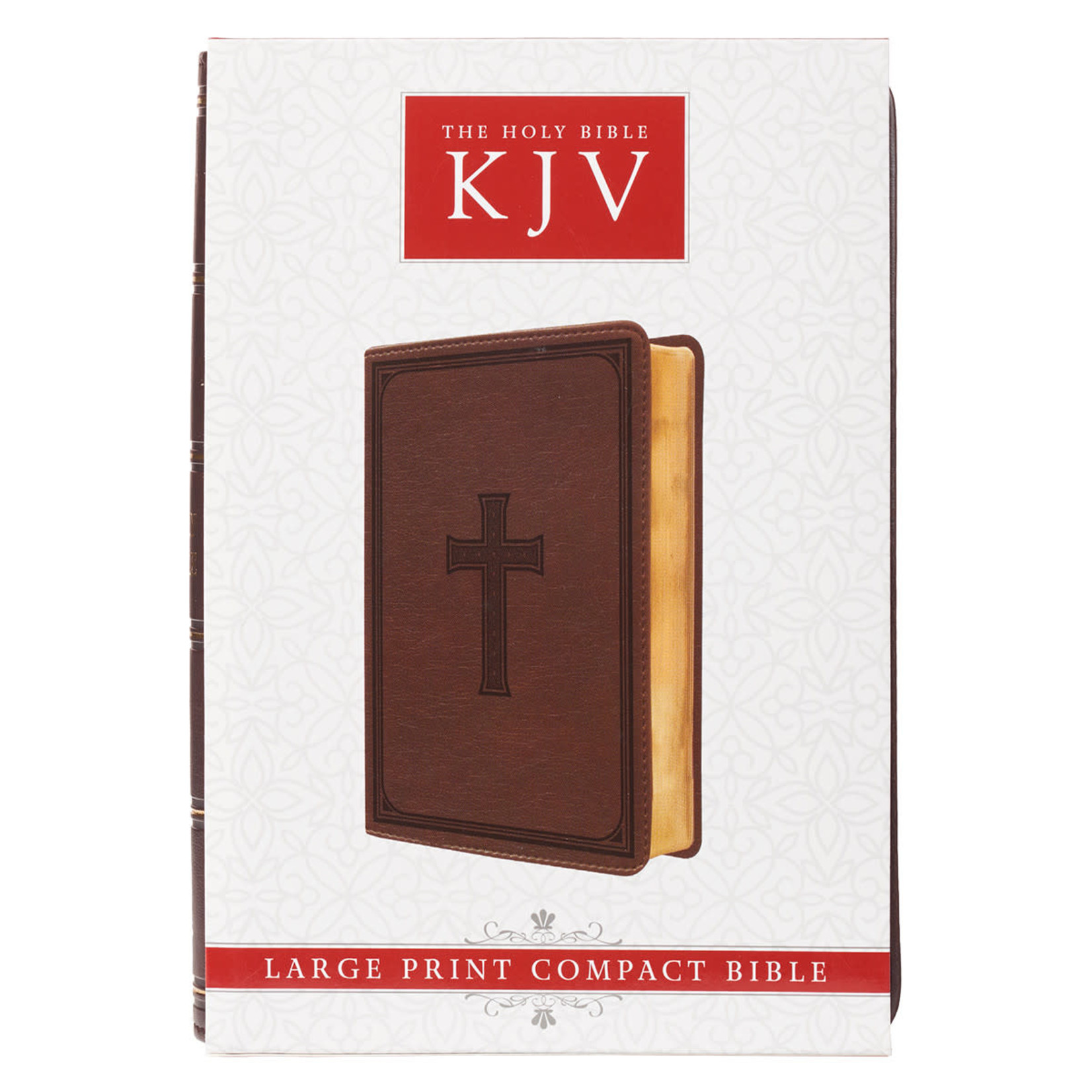 Christian Art Gifts Dark Brown Faux Leather Large Print Compact King James Version Bible