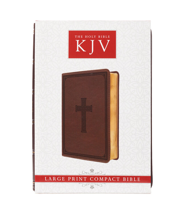 Dark Brown Faux Leather Large Print Compact King James Version Bible
