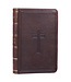 Dark Brown Faux Leather Large Print Compact King James Version Bible