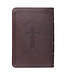Dark Brown Faux Leather Large Print Compact King James Version Bible