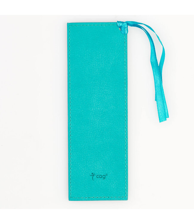 Everlasting Love - Teal Faux Leather Bookmark - Jeremiah 31:3