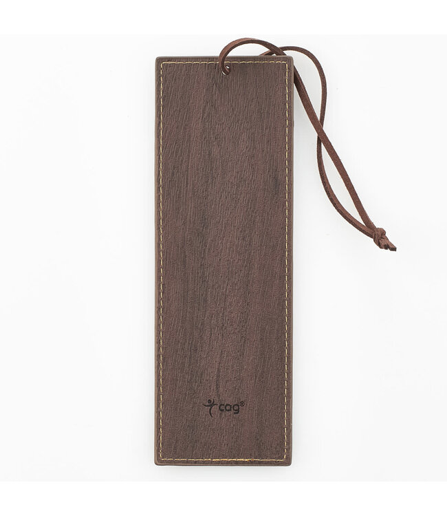 Be Strong and Courageous Brown Two-toned Faux Leather Bookmark - Joshua 1:9