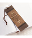 Be Strong and Courageous Brown Two-toned Faux Leather Bookmark - Joshua 1:9