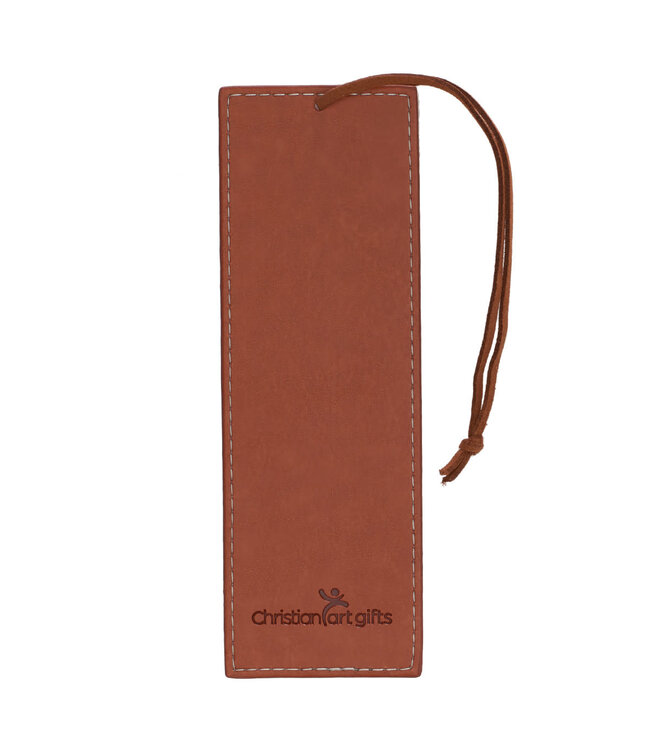 Hope in the Lord - Brown Faux Leather Bookmark - Isaiah 40:31