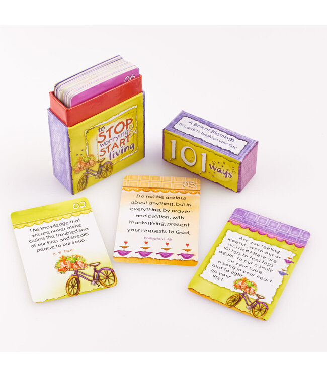 101 Ways to Stop Worrying & Start Living - Box of Blessings（祝福金句卡）