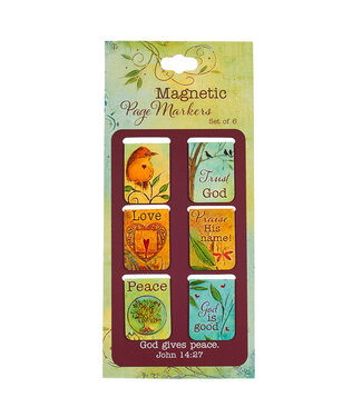 Christian Art Gifts Peaceful Thoughts - Mini Magnetic Bookmark Set