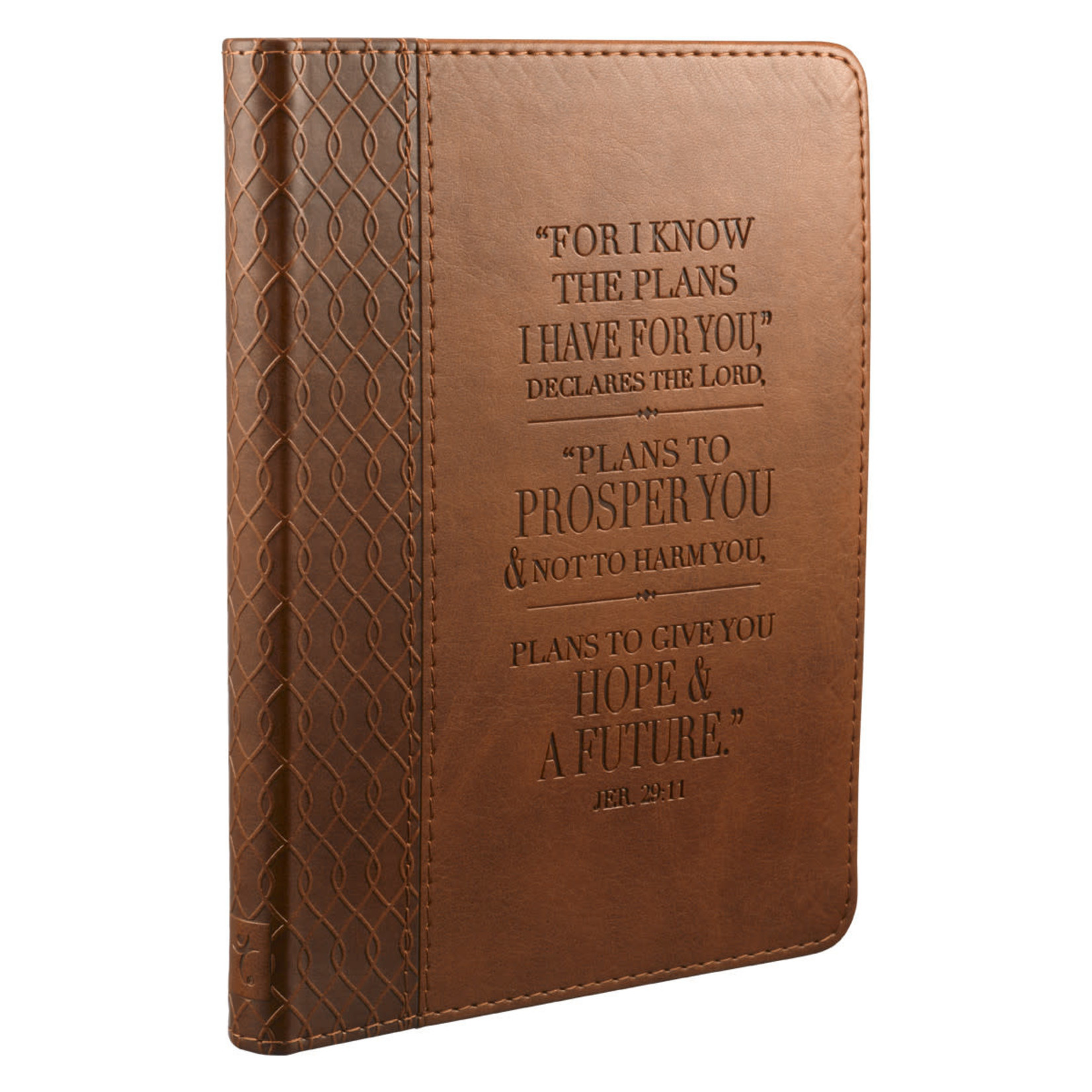 Christian Art Gifts I Know the Plans Handy-sized Journal in Tan - Jeremiah 29:11