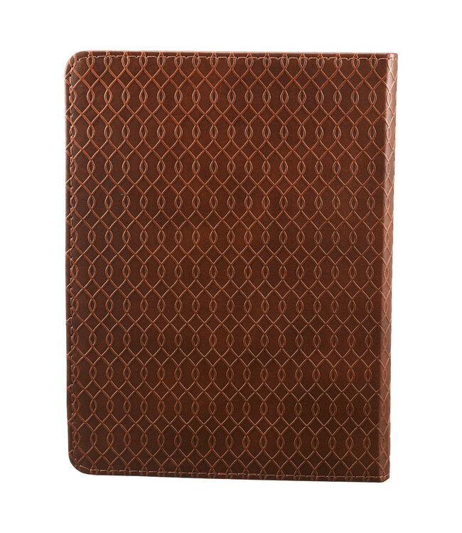 I Know The Plans Tawny Brown Faux Leather Handy-sized Journal - Jeremiah 29:11 | 仿皮便攜記事本