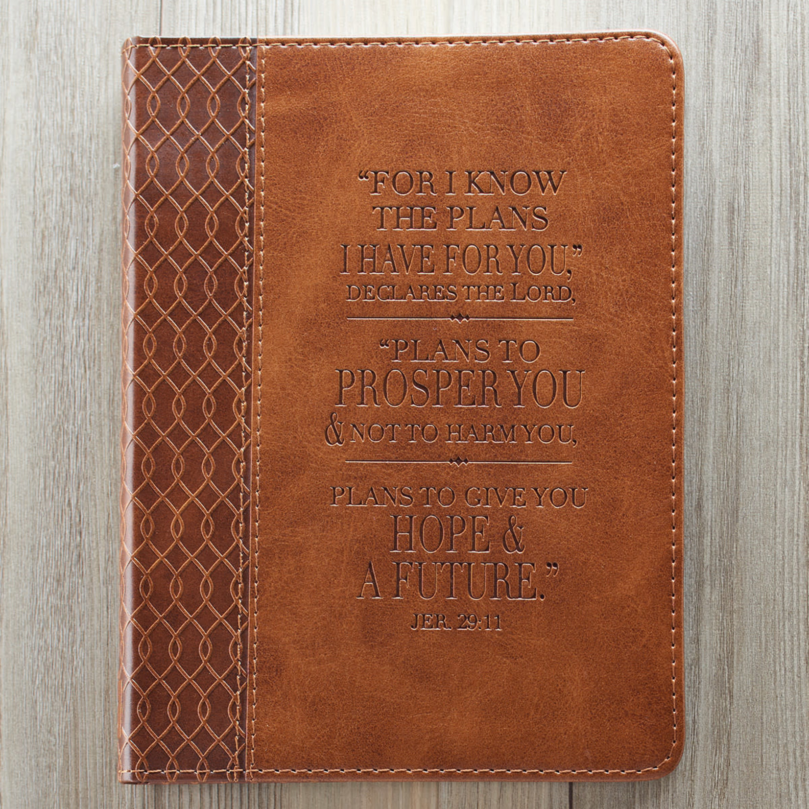 Christian Art Gifts I Know the Plans Handy-sized Journal in Tan - Jeremiah 29:11